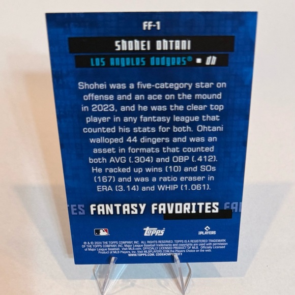 2024 Topps Fantasy Favorites : Shohei Ohtani # FF-1 Los Angeles Dodgers - Picture 2 of 8